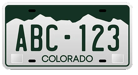 Colorado License Plate