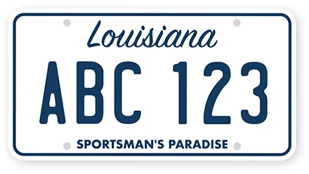 Louisiana License Plate