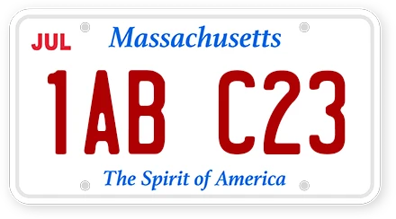 Massachusetts License Plate