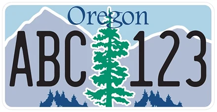 Oregon License Plate