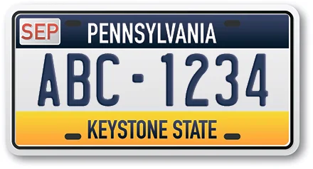 Pennsylvania License Plate