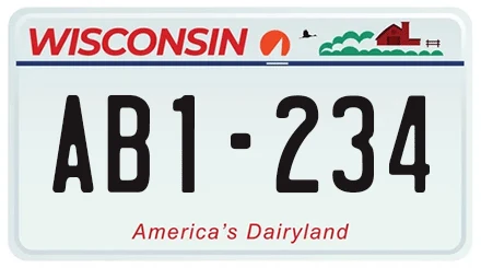 Wisconsin License Plate