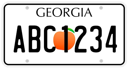 Georgia License Plate