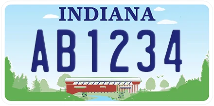 Standard Design of Indiana License Plate