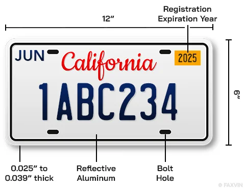 License Plate Design and Dimensions