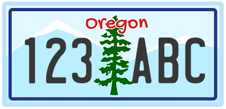 Format Oregon License Plate