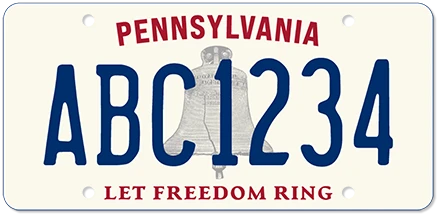 Pennsylvania License Plate