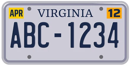 Design of Virginia License Plate